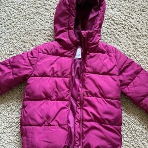 The Children's Place Fuchsia Hooded Puffer Jacket